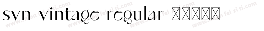 svn vintage regular字体转换
